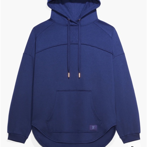 Savage X Fenty Royal Boss Blue Longsleeve Oversized Xssential Drawstring Hoodie - Picture 4 of 14